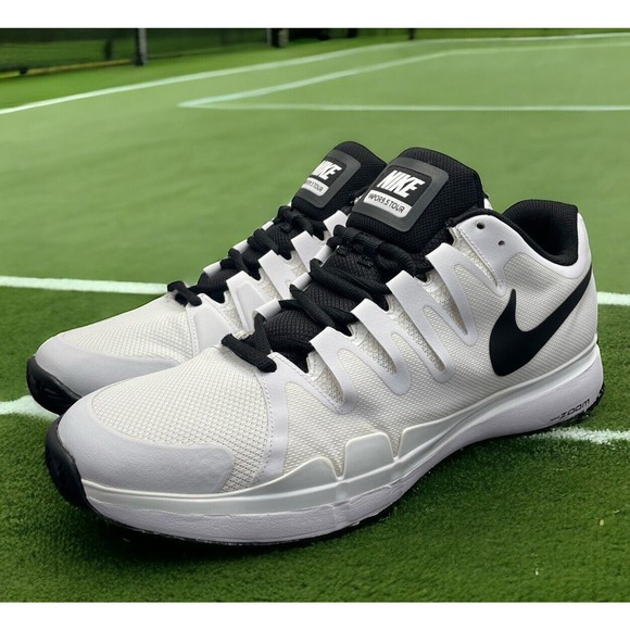 Nike Zoom Vapor 9.5 Tour White Black Federer Rafa Tennis 631458 Mens Size 14 main image 6